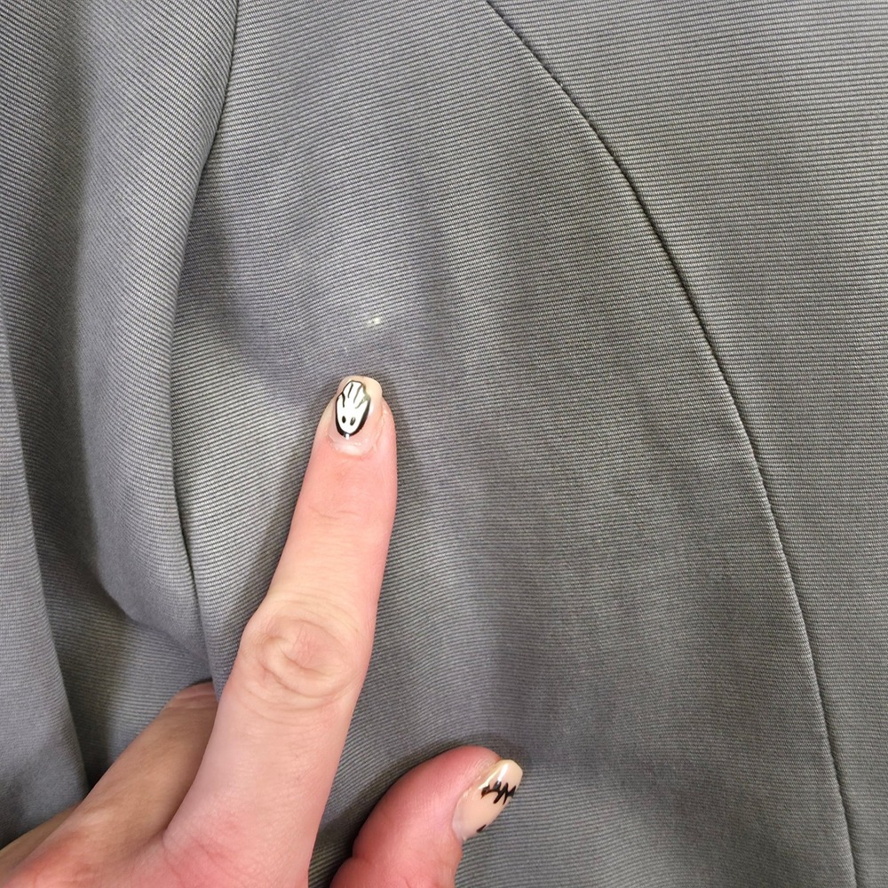 Xhilaration Coat Women XL Gray Peter Pan Tier Minimalist Classic Longline Jacket - Picture 9 of 16